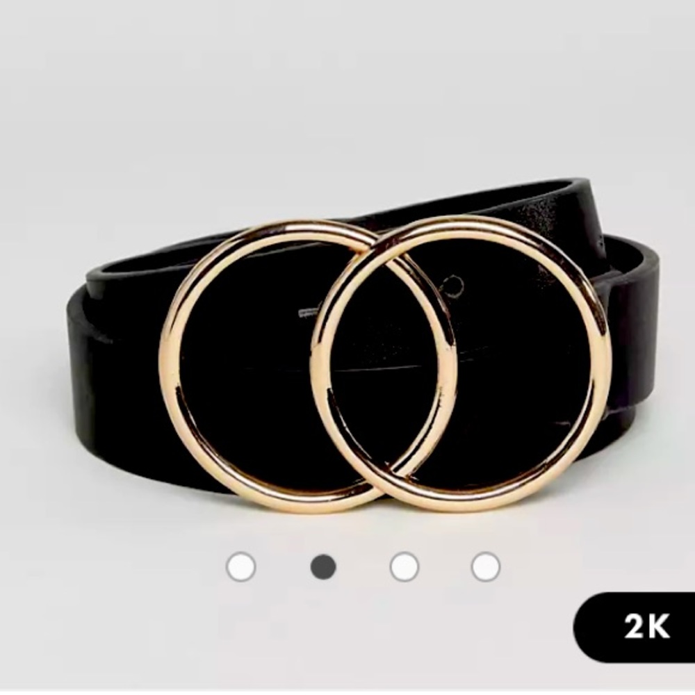 ASOS DESIGN double circle waist and hip jeans belt